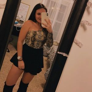 Black Zara skirt with shorts